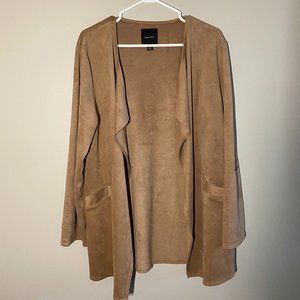 Faux Suede Cardigan